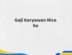 Gaji Karyawan Nice So Tahun 2025 Valid Terpercaya