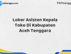 Loker Asisten Kepala Toko Di Kabupaten Aceh Maret Tahun 2025 (Segera)