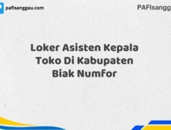 Loker Asisten Kepala Toko Di Kabupaten Biak Numfor Maret Tahun 2025 (Segera)