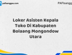 Loker Asisten Kepala Toko Di Kabupaten Bolaang Mongondow Maret Tahun 2025
