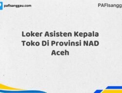 Loker Asisten Kepala Toko Di Provinsi NAD Aceh Maret Tahun 2025 (Cek Sekarang)