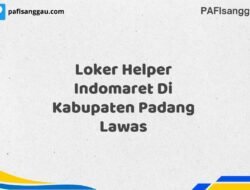 Loker Helper Indomaret Di Kabupaten Padang Maret Tahun 2025 (Cek Sekarang)