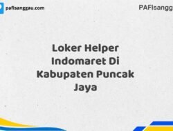 Loker Helper Indomaret Di Kabupaten Puncak Maret Tahun 2025 (Segera)