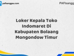 Loker Kepala Toko Indomaret Di Kabupaten Bolaang Mongondow Maret Tahun 2025 (Apply Now)