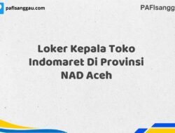 Loker Kepala Toko Indomaret Di Provinsi NAD Aceh Maret Tahun 2025