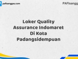 Loker Quality Assurance Indomaret Di Kota Padangsidempuan Tahun 2025