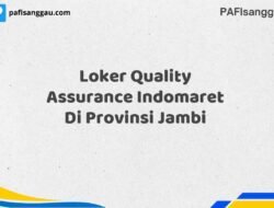 Loker Quality Assurance Indomaret Di Provinsi Jambi Maret Tahun 2025