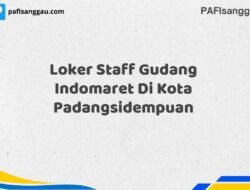 Loker Staff Gudang Indomaret Di Kota Padangsidempuan Maret Tahun 2025 (Cek Sekarang)