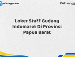 Loker Staff Gudang Indomaret Di Provinsi Papua Maret Tahun 2025 (Segera)