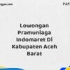 Lowongan Pramuniaga Indomaret Di Kabupaten Aceh Maret Tahun 2025