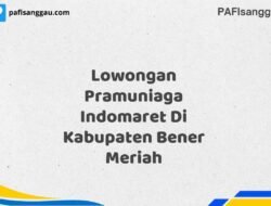 Lowongan Pramuniaga Indomaret Di Kabupaten Bener Meriah Tahun 2025 (Daftar Sekarang)