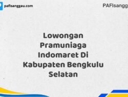 Lowongan Pramuniaga Indomaret Di Kabupaten Bengkulu Maret Tahun 2025
