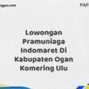 Lowongan Pramuniaga Indomaret Di Kabupaten Ogan Komering Ulu Maret Tahun 2025 (Apply Now)