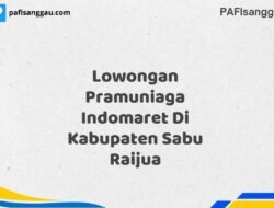 Lowongan Pramuniaga Indomaret Di Kabupaten Sabu Raijua Maret Tahun 2025 (Segera)
