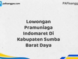 Lowongan Pramuniaga Indomaret Di Kabupaten Sumba Barat Maret Tahun 2025 (Lamar Sekarang)
