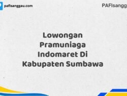 Lowongan Pramuniaga Indomaret Di Kabupaten Sumbawa Maret Tahun 2025