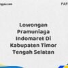 Lowongan Pramuniaga Indomaret Di Kabupaten Timor Tengah Selatan Maret Tahun 2025 (Lamar Sekarang)
