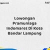 Lowongan Pramuniaga Indomaret Di Kota Bandar Lampung Maret Tahun 2025 (Apply Now)