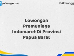 Lowongan Pramuniaga Indomaret Di Provinsi Papua Barat Tahun 2025 (Lamar Sekarang dan Jangan Tunda)