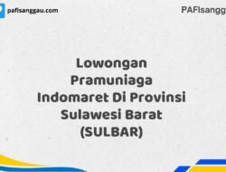 Lowongan Pramuniaga Indomaret Di Provinsi Sulawesi Barat (SULBAR) Tahun 2025 (Pendaftaran Terbuka, Waktu Terbatas)