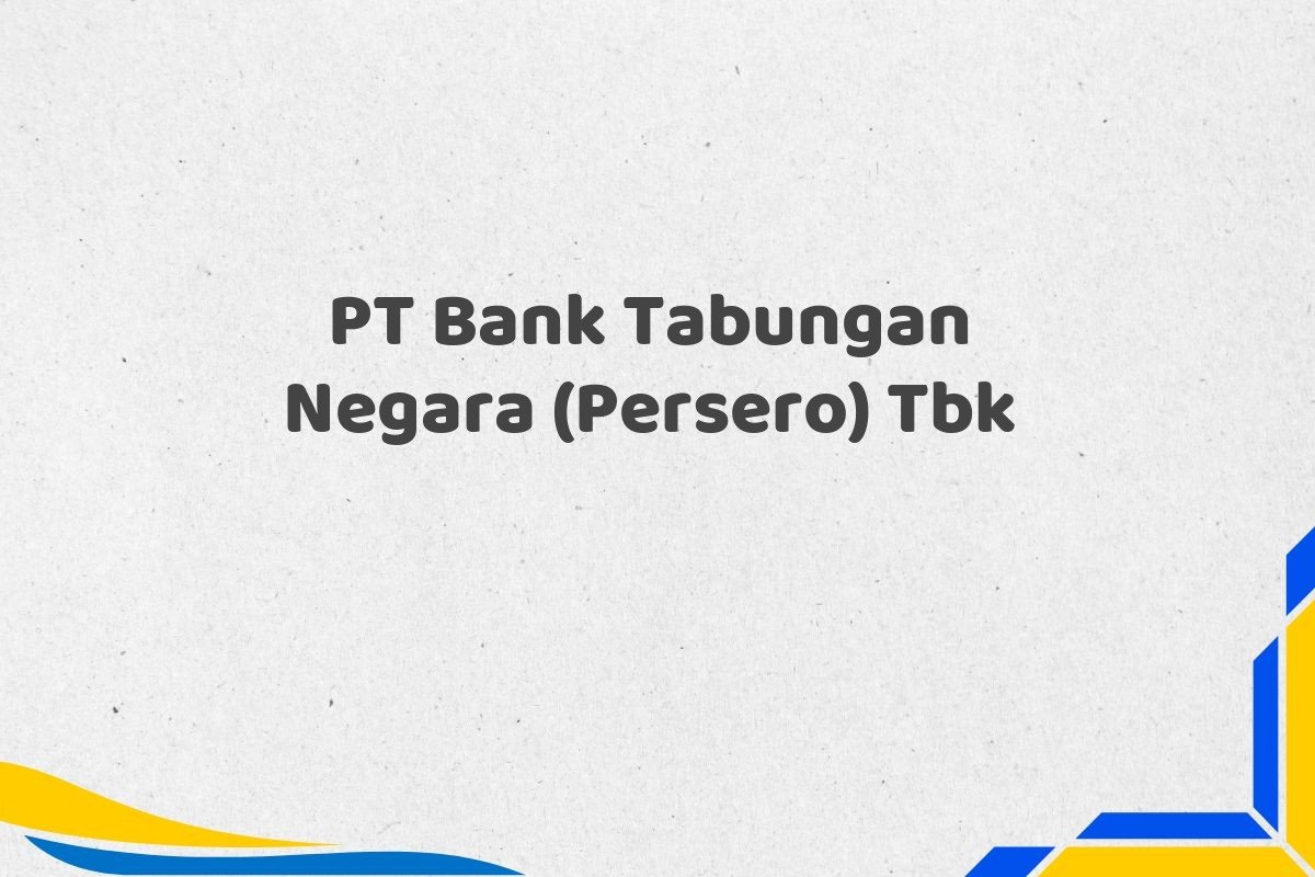 PT Bank Tabungan Negara (Persero) Tbk