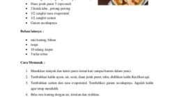 resep masakan bahasa inggris