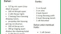 resep masakan dalam bahasa inggris