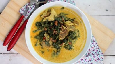 resep masakan daun singkong santan