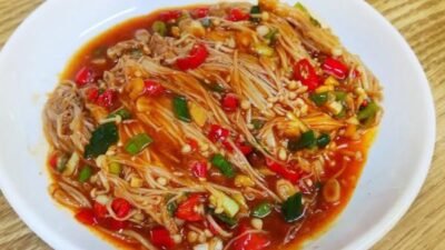 resep masakan jamur enoki pedas