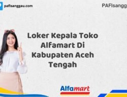 Loker Kepala Toko Alfamart Di Kabupaten Aceh Tengah Tahun 2025 (Daftar Sebelum Kesempatan Berakhir)