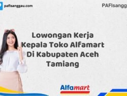 Lowongan Kerja Kepala Toko Alfamart Di Kabupaten Aceh Tamiang Tahun 2025 (Segera Daftar Sebelum Tutup)