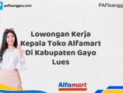 Lowongan Kerja Kepala Toko Alfamart Di Kabupaten Gayo Lues Tahun 2025 (Pendaftaran Terbuka, Segera Daftar)