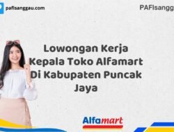 Lowongan Kerja Kepala Toko Alfamart Di Kabupaten Puncak Jaya Tahun 2025 (Ambil Peluang, Daftar Sekarang)
