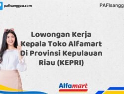 Lowongan Kerja Kepala Toko Alfamart Di Provinsi Kepulauan Riau (KEPRI) Tahun 2025 (Lamar Sebelum Slot Penuh)